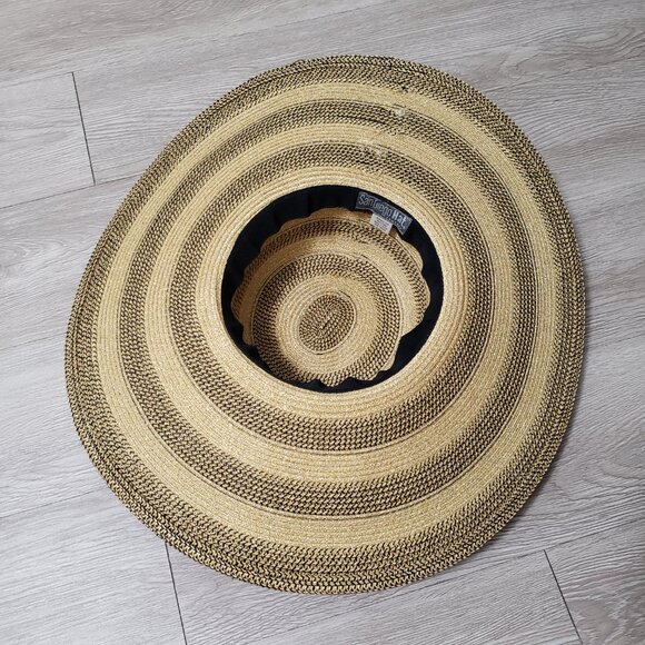 NWT San Diego Hat Co large wide brim gold metallic beach hat summer pool UPF 50+ - Picture 11 of 13